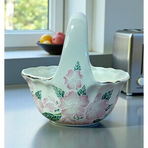 Jamestown Decorative Collectible Candy Trinket Basket  Vintage 1980s